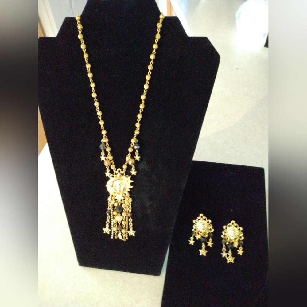 Vintage Kirk's Folly dazzling necklace and earring set